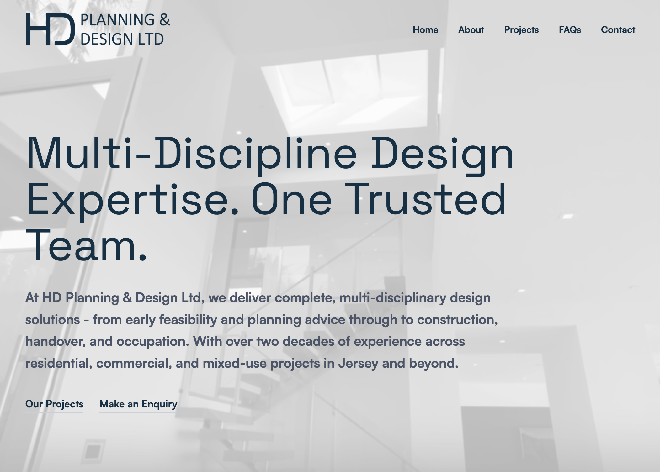 HD Planning and Design Ltd website preview