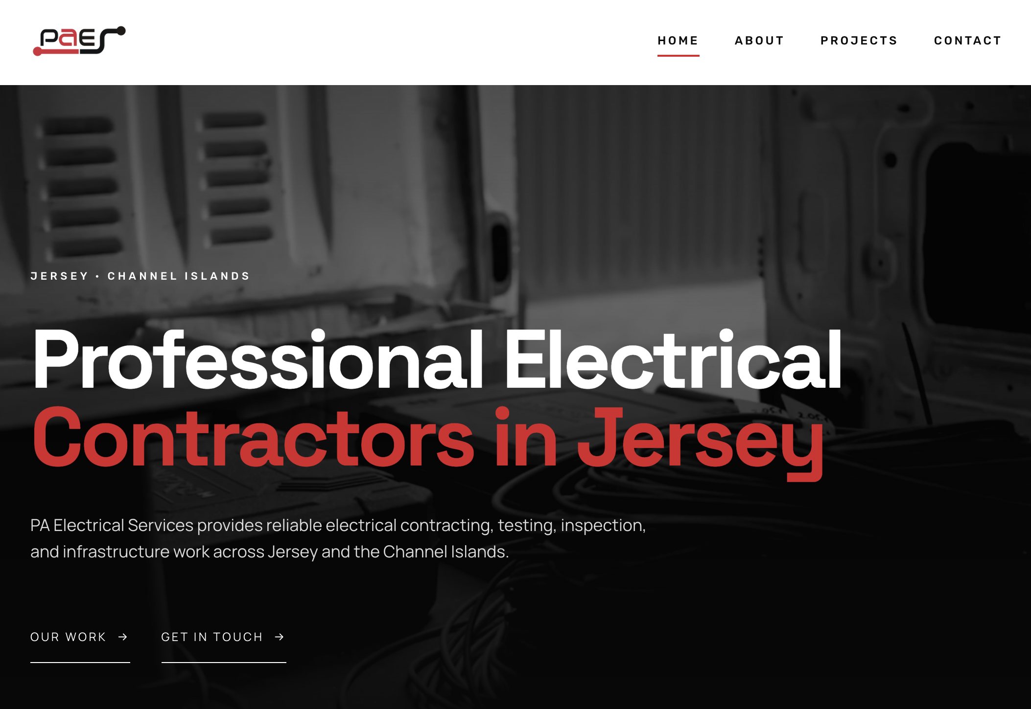 PA Electrical Services website preview